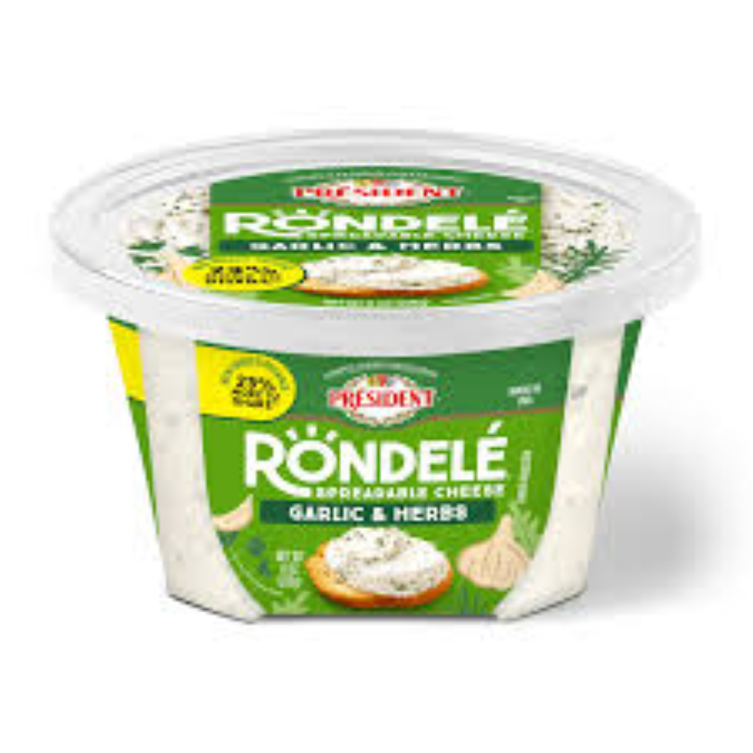 PRESIDENT RONDELE CHEESE G&HERBS 125G